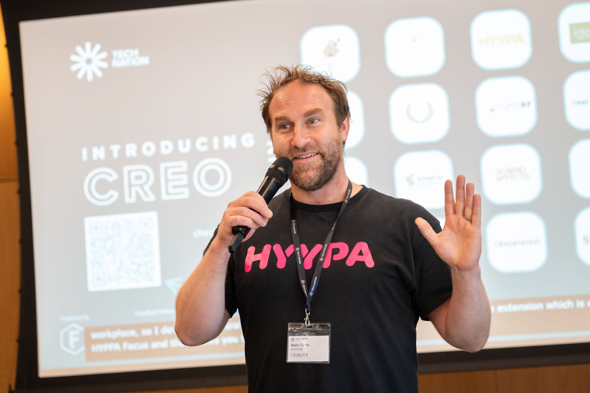 Mark Cann, HYYPA founder, speaking at a Tech Nation event